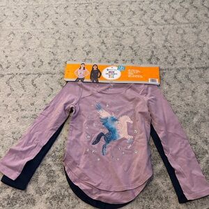 Unicorn Graphic Kids Shirt - Purple and Blue